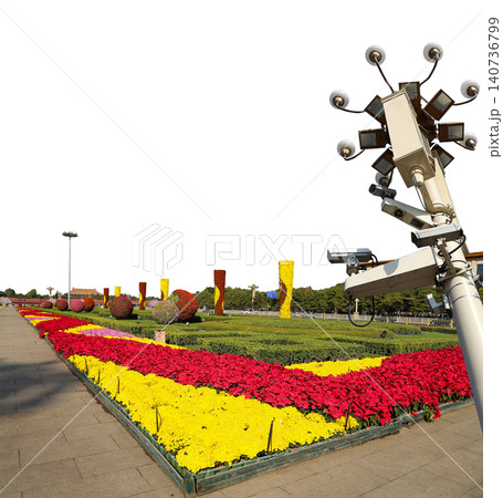 Street lamp in the Tiananmen square, Beijing, China (carved, on white background) Street lamp in the Tiananmen square, Beijing, China (carved, on white background) 140736799