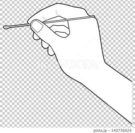 Hand holding an ear pick 140736824