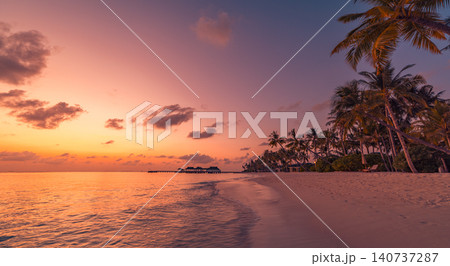 Warm golden tropical sunset palm silhouettes. Calm ocean glowing sky soft evening horizon. Serene paradise shore radiant dusk, peaceful summer vacation escape. Amazing tourism Warm golden tropical sunset palm silhouettes. Calm ocean glowing sky soft evening horizon. Serene paradise shore radiant dusk, peaceful summer vacation escape. Amazing tourism 140737287