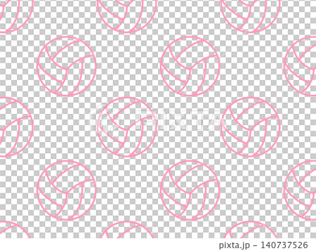 Pink volleyball repeating pattern background - Sports/ball game image Pink volleyball repeating pattern background - Sports/ball game image 140737526