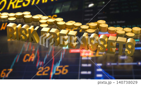 Gold Risk Free Assets In A Secure Investment Market 3d render. Gold Risk Free Assets In A Secure Investment Market 3d render. 140738029