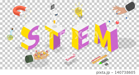 3D Isometric Flat Illustration of STEM, Visual Representation Education Through Innovative Use Of Gear And Atom Symbols 3D Isometric Flat Illustration of STEM, Visual Representation Education Through Innovative Use Of Gear And Atom Symbols 140738605