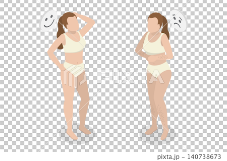 3D Isometric Flat Illustration of Depilation, Young Lady Showcases Post-Salon Depilation And Laser Hair Removal Outcomes. 3D Isometric Flat Illustration of Depilation, Young Lady Showcases Post-Salon Depilation And Laser Hair Removal Outcomes. 140738673