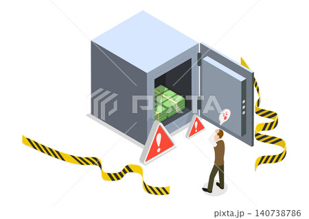 3D Isometric Flat Illustration of Emergency Fund, Funds Reserved For Unexpected Expenses 3D Isometric Flat Illustration of Emergency Fund, Funds Reserved For Unexpected Expenses 140738786