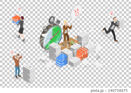 3D Isometric Flat Illustration of Angry Boss, An Irritated Supervisor Causing Tension Among The Employees. 3D Isometric Flat Illustration of Angry Boss, An Irritated Supervisor Causing Tension Among The Employees. 140738875
