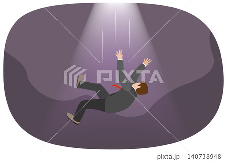 3D Isometric Flat Illustration of Abyss, Navigating Uncertainties And Pitfalls In Professional Journey 3D Isometric Flat Illustration of Abyss, Navigating Uncertainties And Pitfalls In Professional Journey 140738948