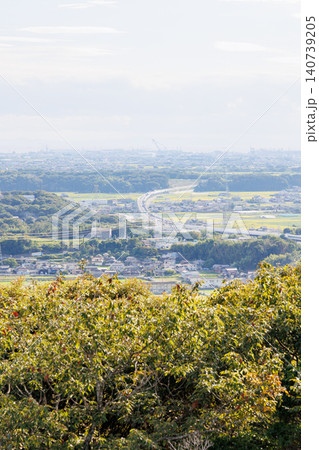正法寺展望広場から見た加古川市の町並み 正法寺展望広場から見た加古川市の町並み 140739205
