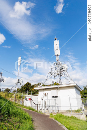 正法寺展望広場の電波塔(兵庫県三木市) 正法寺展望広場の電波塔(兵庫県三木市) 140739403