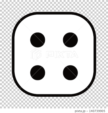 帶有數字 4 圖示的骰子(向量圖) 帶有數字 4 圖示的骰子(向量圖) 140739905