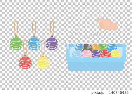 Yo-yo fishing (aquarium and paper string fishing hook set) 140740482