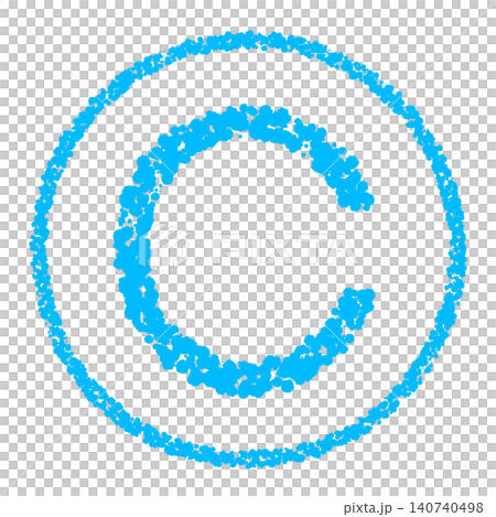 Crayon-style hand-drawn stamp-style icon: Coin (C) Crayon-style hand-drawn stamp-style icon: Coin (C) 140740498