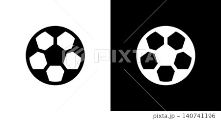 サッカーのアイコン サッカーボール フットサル サッカーのアイコン サッカーボール フットサル 140741196