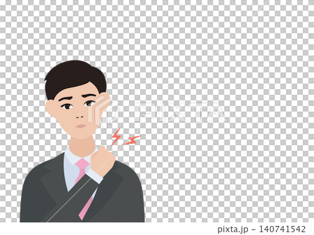 肩凝りに悩むビジネスマンのベクターイラスト素材 肩凝りに悩むビジネスマンのベクターイラスト素材 140741542