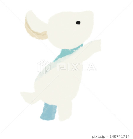 子羊の手描きカラーデフォルメイラスト 子羊の手描きカラーデフォルメイラスト 140741714