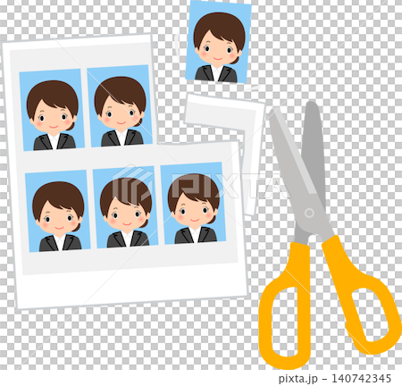Detached passport photo Detached passport photo 140742345