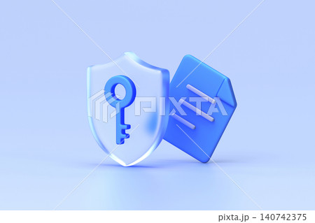 Glassmorphism icon set showcasing frosted shield with blue key and adjacent blue document, symbolizing secure data access and verification Glassmorphism icon set showcasing frosted shield with blue key and adjacent blue document, symbolizing secure data access and verification 140742375