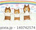 3匹のわんこ（シェルティ） 140742574