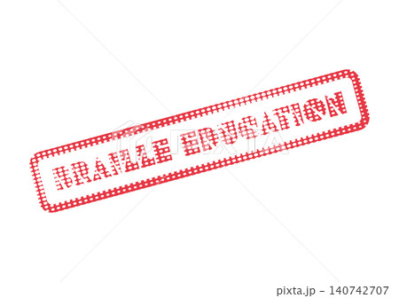 Braille Education learning stamp emphasizing the vital role of literacy for visually impaired students Braille Education learning stamp emphasizing the vital role of literacy for visually impaired students 140742707