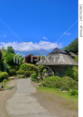 忍野八海からの富士山(山梨県・忍野村) 忍野八海からの富士山(山梨県・忍野村) 140742961