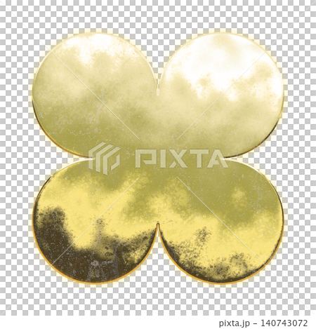 Golden four-leaf clover, alpha channel 140743072