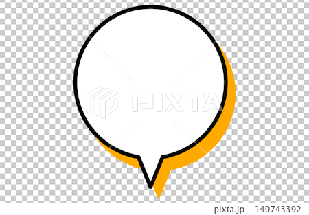 Simple circular speech bubble illustration (copy space) Simple circular speech bubble illustration (copy space) 140743392