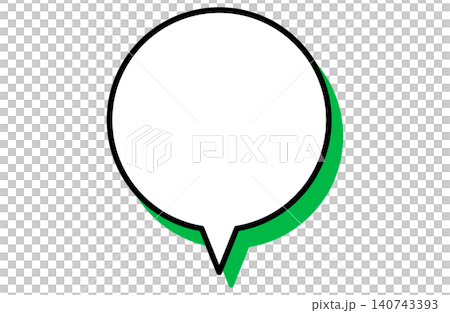 Simple circular speech bubble illustration (copy space) Simple circular speech bubble illustration (copy space) 140743393