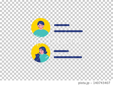 Illustration for a social media profile icon 140743407