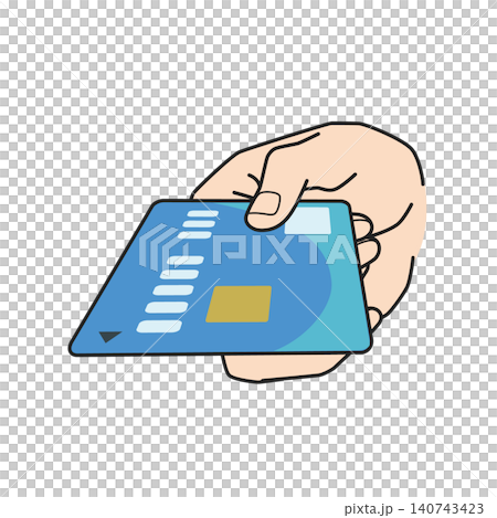 Right hand inserting the card Right hand inserting the card 140743423