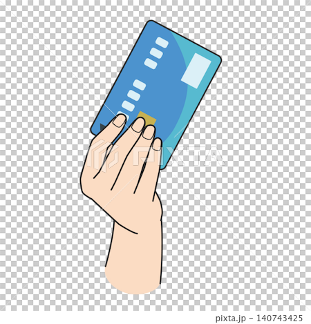 Right hand holding the card Right hand holding the card 140743425