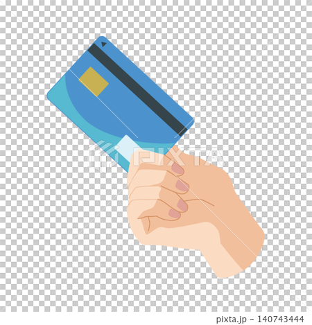 Right hand holding the card Right hand holding the card 140743444