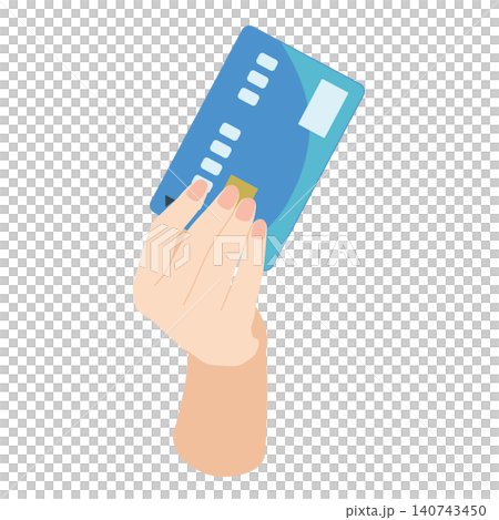 Right hand holding the card Right hand holding the card 140743450