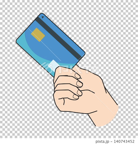 Right hand holding the card Right hand holding the card 140743452