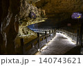 Winding stone path in the famous huge Yellow Dragon Cave in the mountains near Zhangjiajie, China 140743621