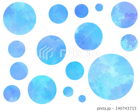 青い水玉のイラスト 青い水玉のイラスト 140743715