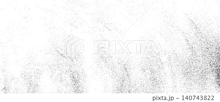 Distress weathered texture background. Fading dotted worn surface wallpaper. Aged small dust particles and speckles backdrop. Old grunge grain sand overlay. Vector vanishing gritty dots effect bg 140743822
