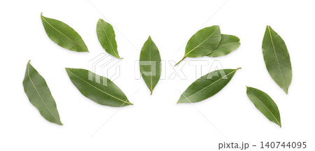 Fresh bay leaves are beautifully arranged for a stylish culinary display, PNG 140744095