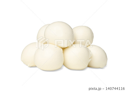 Mozzarella balls piled, ready to cook, PNG Mozzarella balls piled, ready to cook, PNG 140744116