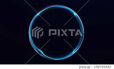 Blue neon orb with subtle red highlights frames a dark central space, providing a premium visual for cyber systems, digital products and future technology branding. Blue neon orb with subtle red highlights frames a dark central space, providing a premium visual for cyber systems, digital products and future technology branding. 140745842