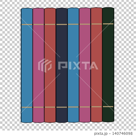 Colorful paperback-style spine cover set Colorful paperback-style spine cover set 140746098