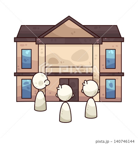 Illustration of Town Hall Illustration of Town Hall 140746144