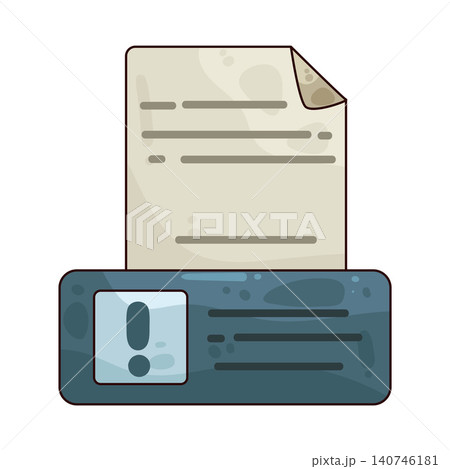 Illustration of File Alert Illustration of File Alert 140746181
