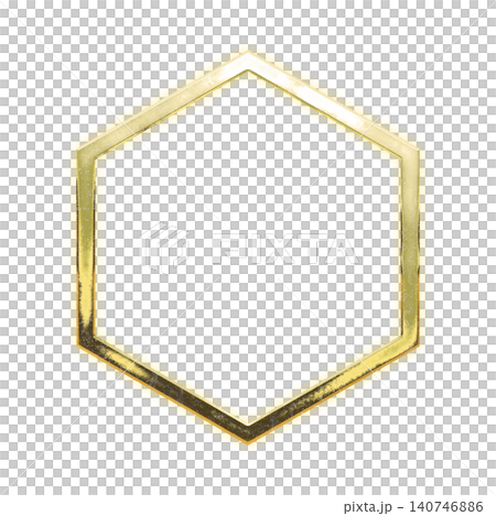 Golden hexagonal lines, alpha channel 140746886