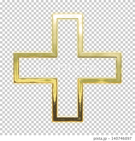Golden cross lines, alpha channel 140746897