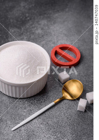 The sugar ban sign as a concept to stop the problem of diabetes and obesity. The sugar ban sign The sugar ban sign as a concept to stop the problem of diabetes and obesity. The sugar ban sign 140747039