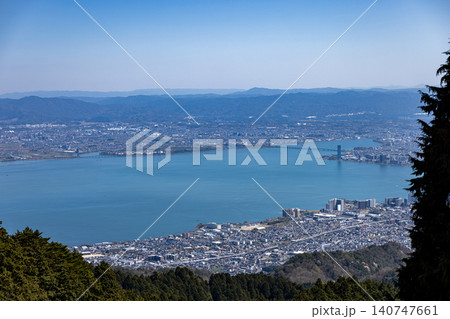 比叡山から望む琵琶湖 比叡山から望む琵琶湖 140747661