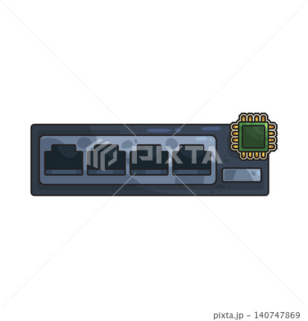 Illustration of Network Hub Illustration of Network Hub 140747869