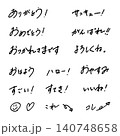 サインペンでラフに書いた手書き文字メッセージ 140748658