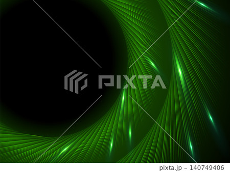 Vibrant green minimal laser lines abstract glowing futuristic tech background Vibrant green minimal laser lines abstract glowing futuristic tech background 140749406