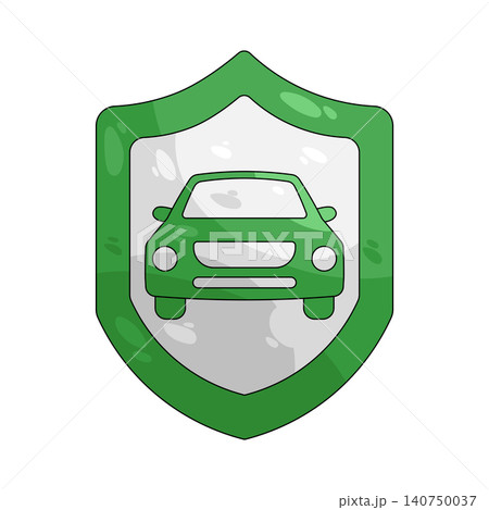 Illustration of car insurance shield Illustration of car insurance shield 140750037
