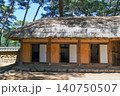 Korean traditional thatched roof house in Cheongryeongpo, Yeongwol-gun, Gangwon-do, South Korea. 140750507